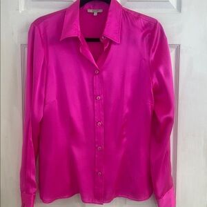 Santorelli Italy Silk blouse fuchsia pink size 8